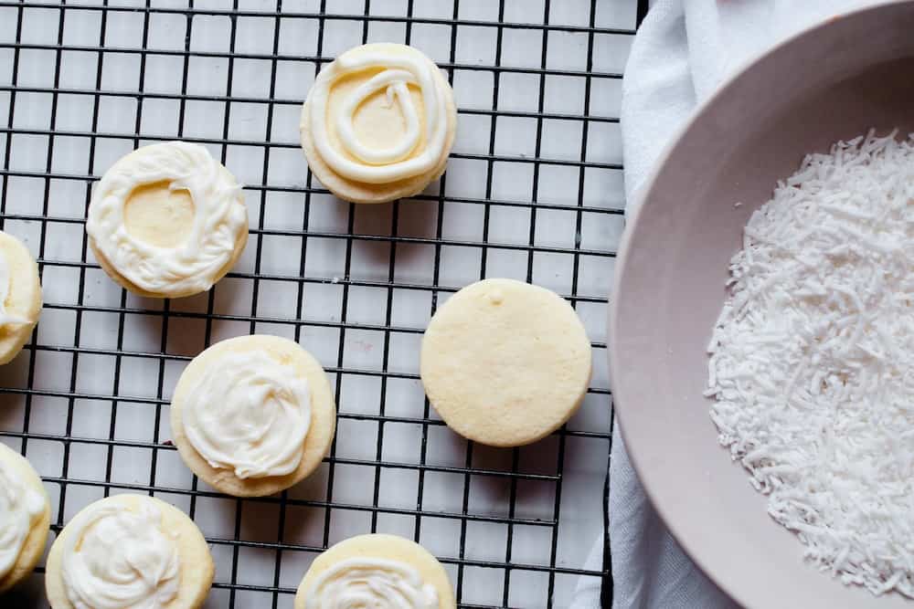 step 1 in making sugar cookie sushi