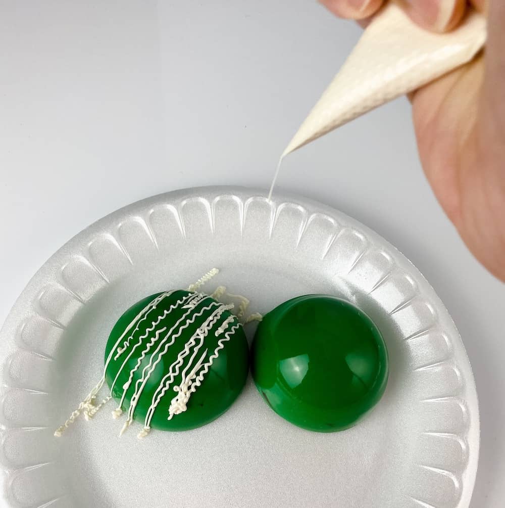 top with white chocolate